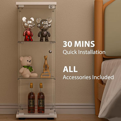 FANYUSHOW 3-Shelf Glass Display Cabinet - Image 5