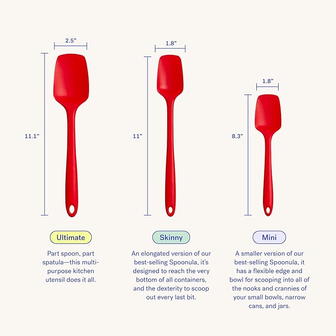 GIR: Get It Right Silicone Spatula Spoonula - 11-Inch Black - Heat-Resistant to 425°F & Flexible Edge for Scraping & Scooping - Dishwasher Safe & Nonstick Cookware Friendly