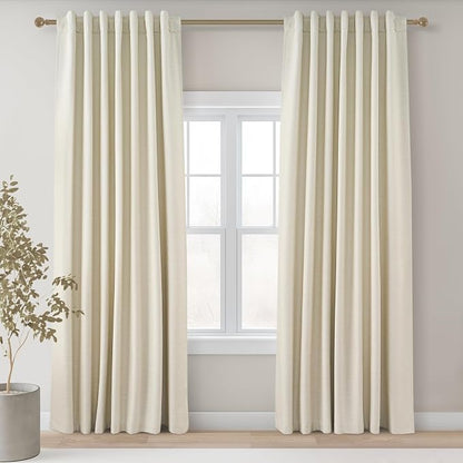 Topfinel Cream Ivory Blackout Curtains & Drapes 84 Inch Length by Topfinel