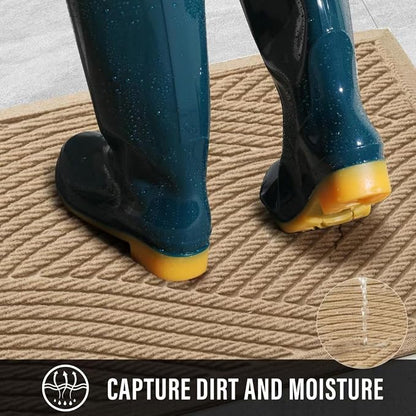 Sturdy Front Door Mat, Absorbent Muddy Dirt Resist Welcome Door Mats Outdoor - Image 2