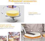 12 Inch Cake Turntable Decorating Stand with Aluminum,Cake Turntable Decorating Kit, Rotating Cake Stand for Cake,Cake Spinner Stand Set Pastries Cake Decorations Cake Turner Table Decorating Tools