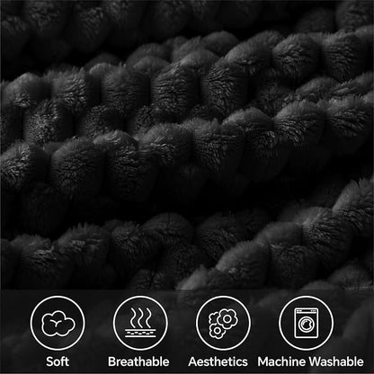 BEDELITE Black Large Throw Blanket - Image 2