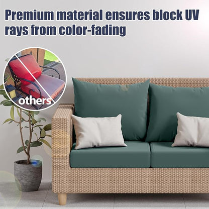 8Pcs Outdoor Cushion Covers, Stretch Patio Furniture Couch Chair Slipcovers | - Image 6
