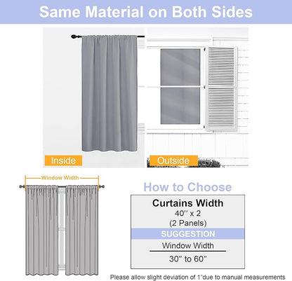 Simplebrand Ava Silver Grey Short Blackout Curtains - Image 8