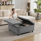 Tbfit Large Square Storage Ottoman Bench, Tufted Upholstered Coffee Table by TBfit