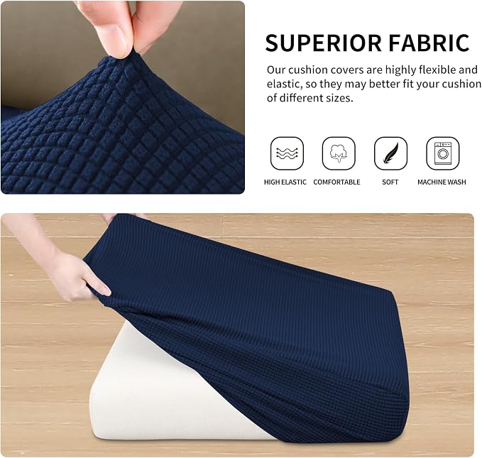 Easy-Going Stretch Individual Oversized Couch Cushion Cover Sofa Seat Furniture - Image 6