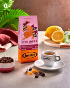 Bristot Single Origin Ethiopia Sidamo – Italian Espresso Beans – 100% Arabica – Medium Roast – Notes of Bergamot, Orange & Spices – 7.93 oz – 225 g