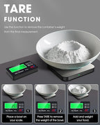 Mik-Nana Food Scale, 22lb Digital Kitchen Scale with 7 Units Wireless LCD Display & Tare Function, Stainless Steel Weight Grams and Ounces for Baking, Cooking and Meal Prep (Batteries Included)