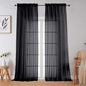 Black Sheer Curtains for Bedroom Living Room 96 Inches Long 2 Panels, Modern by WelvetBLK