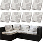 8Pcs Outdoor Cushion Covers, Elastic Patio Cushion Covers | Washable, by dreahoteztil