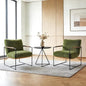 VINGLI 28" Wide Plush Upholstery Sling Modern Accent Chairs Set of 2, Cute by VINGLI