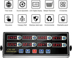 Kitchen Timers for Cooking, 8 Channel, Commercial Grade, Stainless Steel, LED Digital, Loud Alarm,