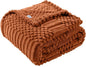 90x90 Inch Rust Queen Bed Blanket by LUSSENAHOME