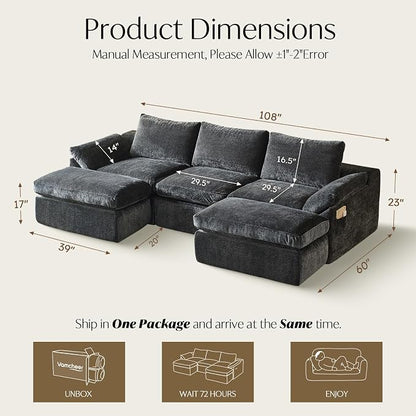 Vamcheer U Shaped Cloud Couch - Image 2