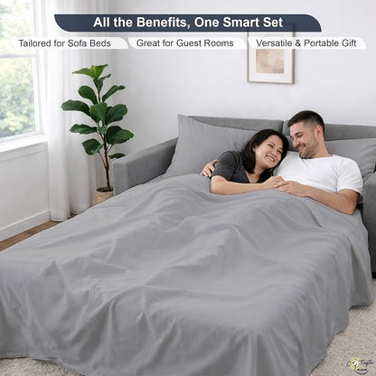 Cottington Lane Sleeper Sofa Sheets Full Size, 4 Piece Premium Quality 100% - Image 6