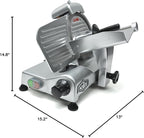 KWS Premium MS-6SS 200w Electric Slicer 7.67-Inch Stainless Steel Blade, Frozen Meat/Deli Meat/Cheese/Food Slicer Low Noises Commercial and Home Use