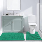 Arotive Luxury Chenille Bathroom Rug Mat, Extra Soft Thick Absorbent Shaggy Bath Rugs, Non-Slip Machine Wash Dry, Plush Bath Mats for Bathroom, Shower and Tub, 30x20, Emerald