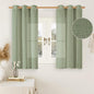Sage Green Linen Sheer Curtains 54 Inch Length by LAMIT