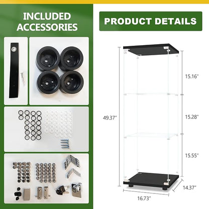 LFT HUIMEI2Y Glass Display Cabinet 3-Shelf - Image 2
