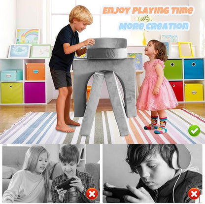 10 Pcs Modular Kids Play Sofa – Versatile Convertible Foam Cushion that Doubles - Image 6
