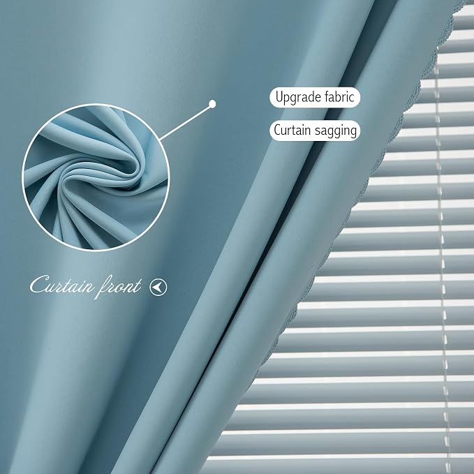 Thermal Blackout Curtains with Self-Adhesive Tape, No Rod No Drill Easy Install - Image 5