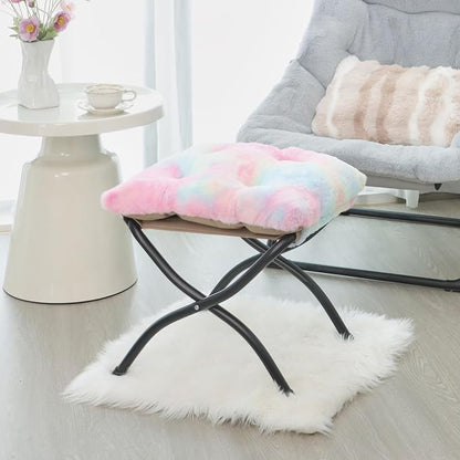 15" Folding Ottoman, Foldable Footrest Stool, Portable Small Foot Stool - Image 9