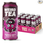 Drink Weird Organic Passion Fruit Black Tea – 16oz Cans, 160mg Organic Caffeine, Pack of 12 – Smooth & Energizing Energy Drink Alternative