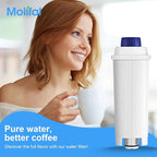 Water Filter Cartridge Replacement for Espresso Coffee Machines - Compatible with ECAM, ETAM, ESAM, Dinamica, Eletta Series - Improves Taste & Protects Your Machine, 6-Pack for Home Use