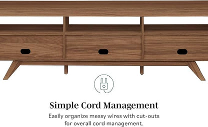 Walker Edison Kimi Mid Century Modern Minimalist Drop-Down Door Stand - Image 5