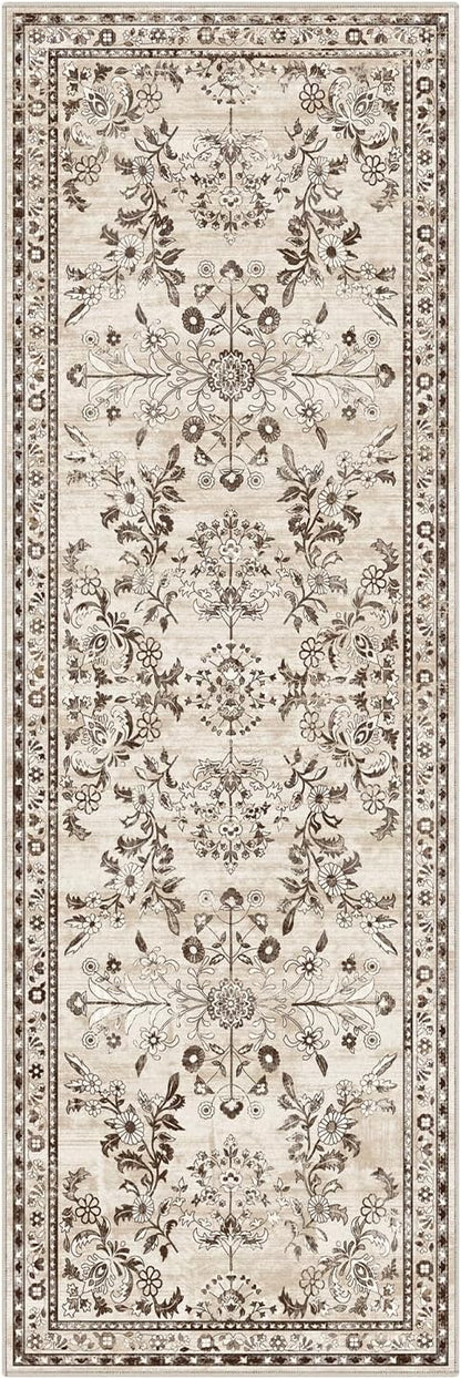 Yamaziot 2x6 Washable Hallway Runner Rug Non Slip Floral Carpet, Stain Resistant - Image 8