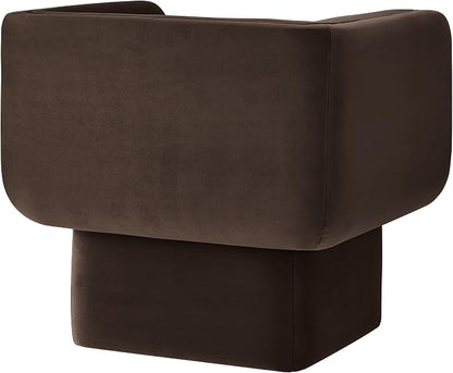 Modway Tate Performance Velvet Accent Chair in Chocolate Brown - Image 7