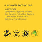 Plant-Based Food Color Variety Pack by Supernatural, Food Dye Powders, 4 Natural Colors, No Artificial Dyes, Gluten Free, Vegan (Pack of 4)