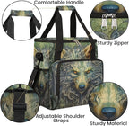 wolf animal vintage Coffee Maker Carring Bag Travel Carrying Storage Tote Bag Compatible with Keurig K-Mini or K-Mini Plus Portable Single Serve Coffee Brewer Case with Pockets for K-cup Pods