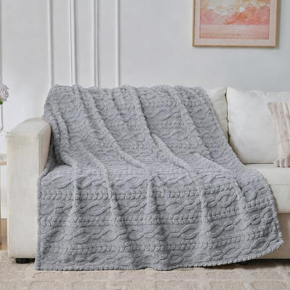 Grey Throw Blanket - Image 2