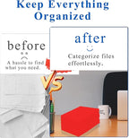 Zzrywuty File Folders with Pockets Letter Size, 50-Pack Paper Folders with Card Slot, Two Pocket Folders for School Students, Businessmen, Home and Office Workers（Red）