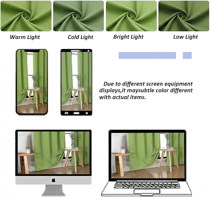 Simplebrand Ava Lime Blackout Curtains - Image 8
