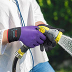 KAYGO Waterproof Work Gloves for Men and Women, Rubber Coated Non-slip Working Gloves for Garden, Outdoor Construction,KG150,Purple,S