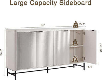 Fatmok 65" Large Sideboard Buffet Cabinet - Image 2