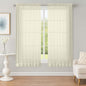Sheer Cream Curtains, Sheer Curtains 63 inch Length 2 Panels Set, Rod Pocket by OWENIE