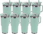 HASLE OUTFITTERS 30oz Tumbler Bulk with Handle, Insulated Travel Coffee Mug Set with Handle Leak-Proof Double Wall Stainless Steel Vacuum Tumblers Pack Metal Cup for Hot and Cold Drink