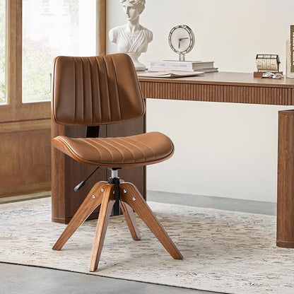 HULALA HOME Faux Leather Home Office Chair - Image 7