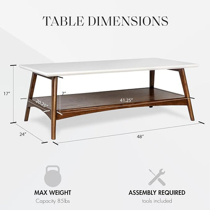 Madison Park Rectangular Wood Coffee Table - Image 3