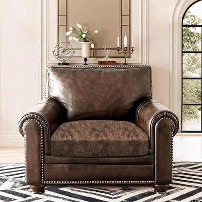 ANARACHON Leather Look Couch Cushion Covers Sofa Seat Slipcovers Sets Couches - Image 2