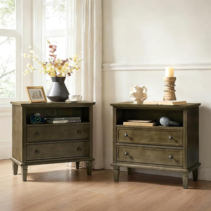 HULALA HOME Farmhouse End Table by HULALAHOME