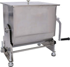 CMI Commercial Stainless Steel Manual Meat Mixers with lid,20Lb/10L Tank,(Mixing Maximum 15-Pound for Meat),Sausage Mixer Machine Meat Processing Equipment (15Lb/10L-Fixed Tank(Gear))