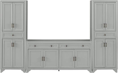 Crosley Furniture Tara 3-Piece Modern Farmhouse Sideboard Buffet Cabinet and - Image 4