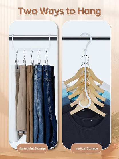 HOUSE DAY White Magic Space Saving Hangers, Premium Smart Hanger Hooks - Image 4