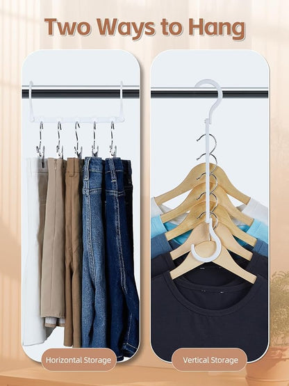 HOUSE DAY Closet Organizers and Storage, 16 Pack, Space Saving Hangers White - Image 4
