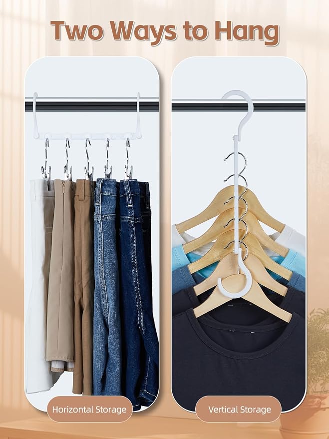 HOUSE DAY Closet Organizers and Storage, 8 Pack Magic Hangers Space Saving - Image 4