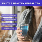 FullChea - Butterfly Pea Flower Tea Bags, 30 Teabags, 1.3g/bag - Premium Dried Butterfly Pea, Cultivated From Thailand - Non-GMO - Caffeine-free - Rich In Antioxidants & Support Eye Health
